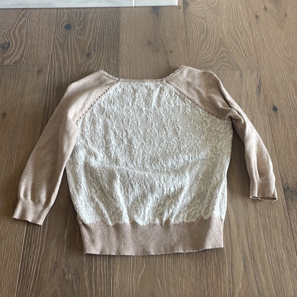 Anthropologie Knitted & Knotted Lace 3/4 Sweater - Picture 3 of 4